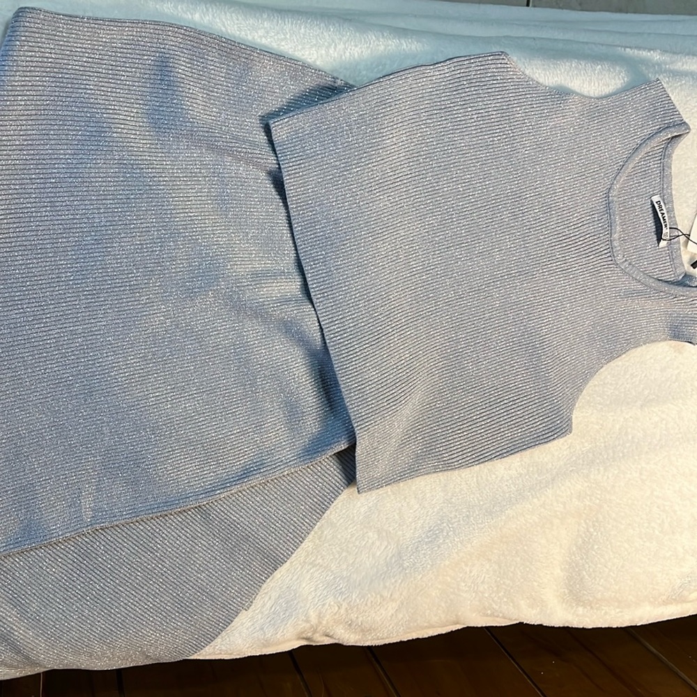 Dreamer Gray Shirt & Skirt Set